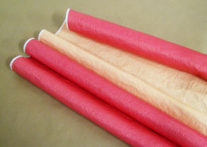 Бумага Эколюкс (жатая) пастель Красный / Персик