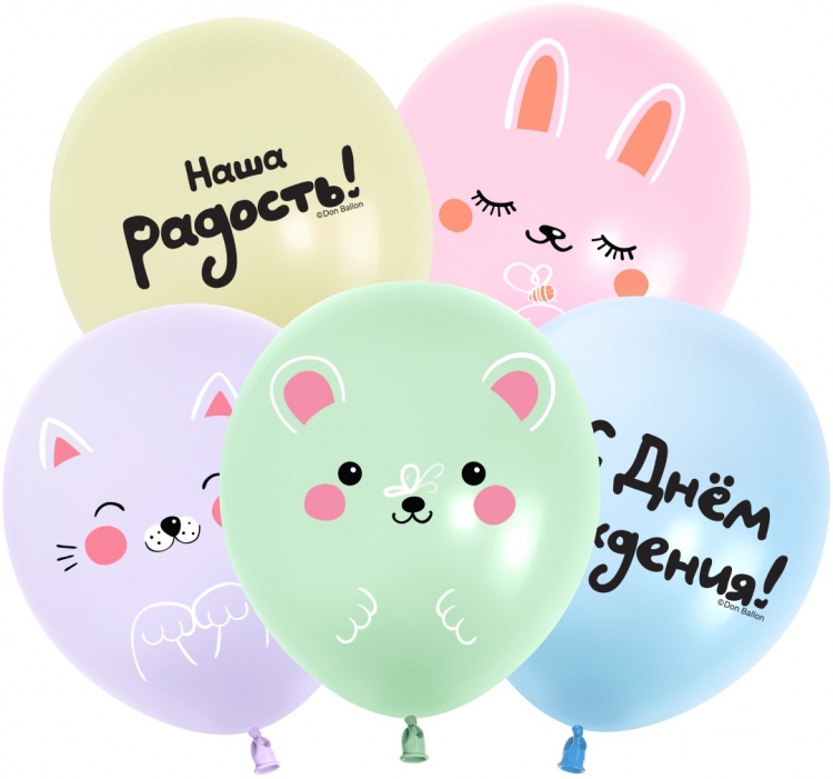 Шар Нежные Малыши, Наша радость!, Ассорти, Макарунс, 2 ст