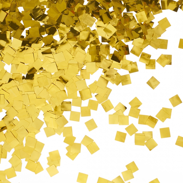 Конфетти фольга "Квадрат" Золото, Металлик 