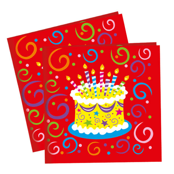 Салфетки бум "Торт яркий"